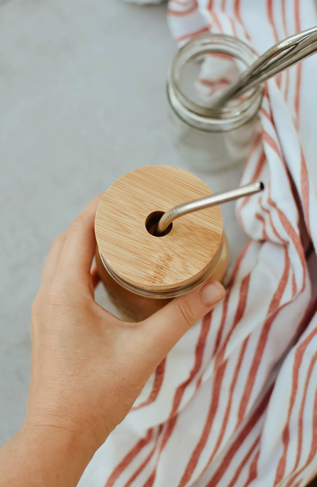 Bamboo Jar Lid with Hole