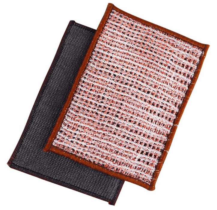 Copper Woven Microfiber Scrubbing Cloth