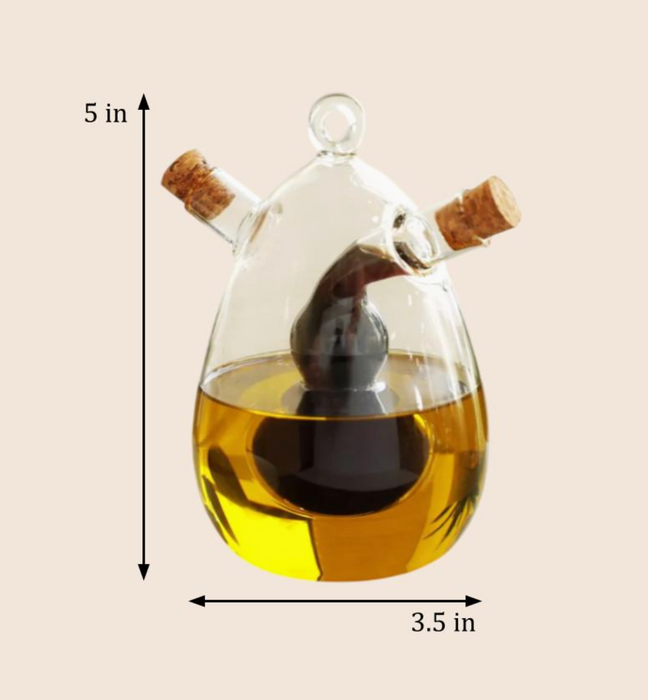 Glass Oil & Vinegar Cruet Dispenser
