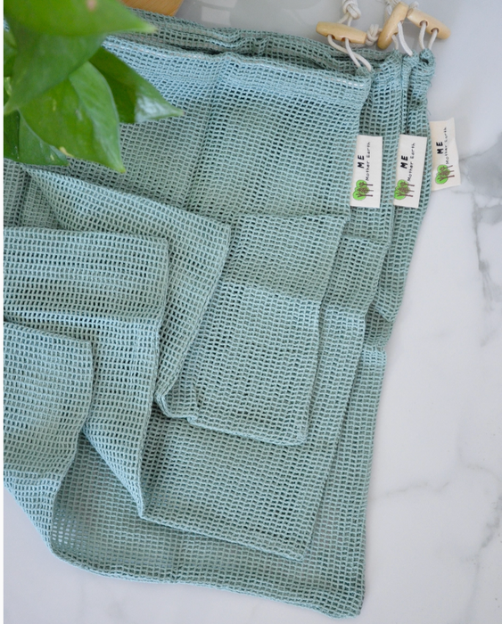 Organic Cotton Mesh Produce Bags- 3 Pack