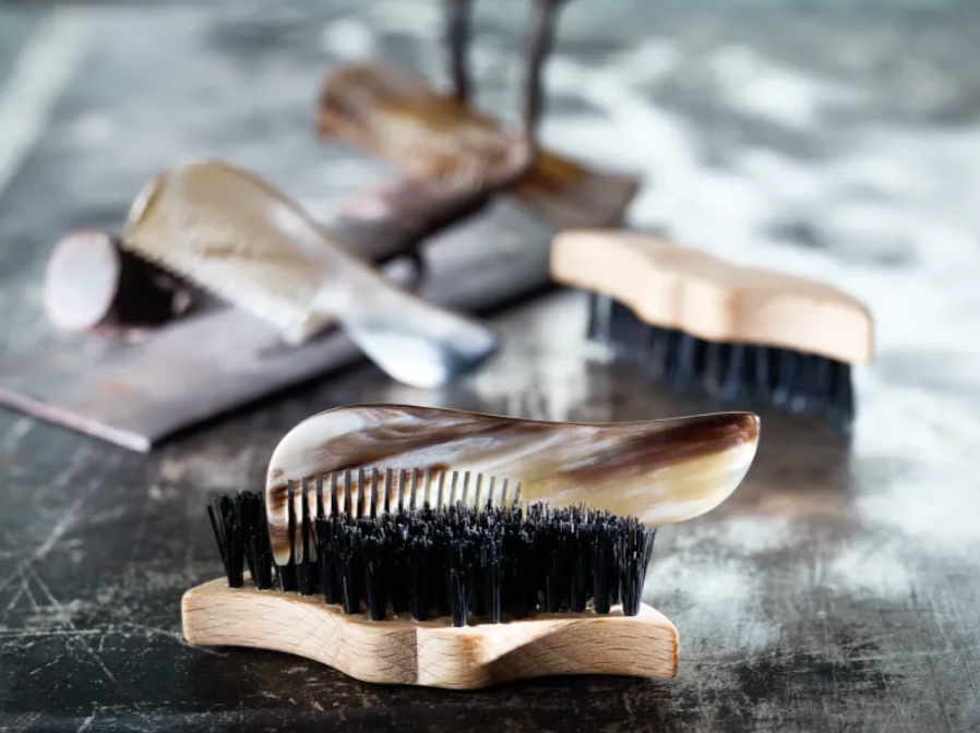 Beard Brush - Mustache Shape