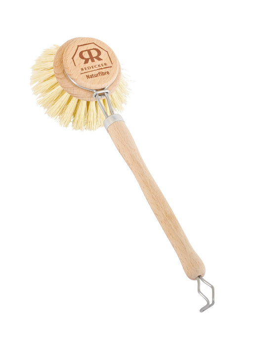 Redecker Coconut Fiber Dish Brush with Untreated Beechwood Handle, 11-Inches