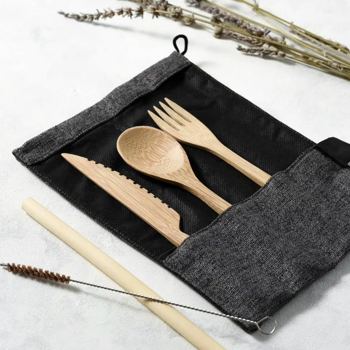 Utensil Pouch, Lunch Bag Reusable Utensil Holder, Travel Utensil Kit With  Add on Bamboo Utensils Option by Lunar Lotus Design on  