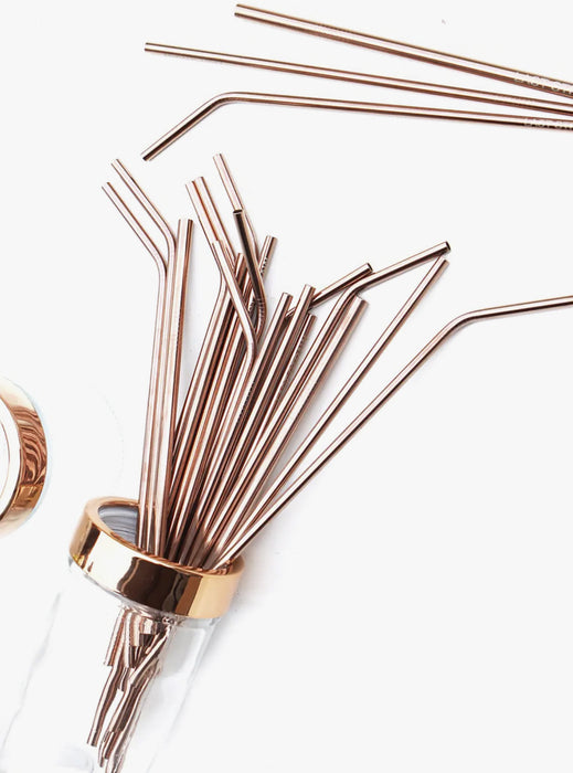 Rose Gold Stainless Steel Straw